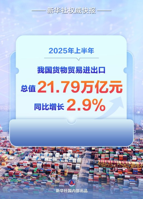 申捷策略 新华社权威快报|增长2.9% 2025年中国外贸半年报出炉_大皖新闻 | 安徽网